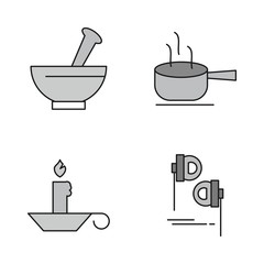  4 Simple Universal Related Color Icons