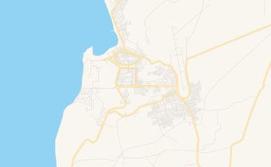 Obraz premium Printable street map of Talara, Peru