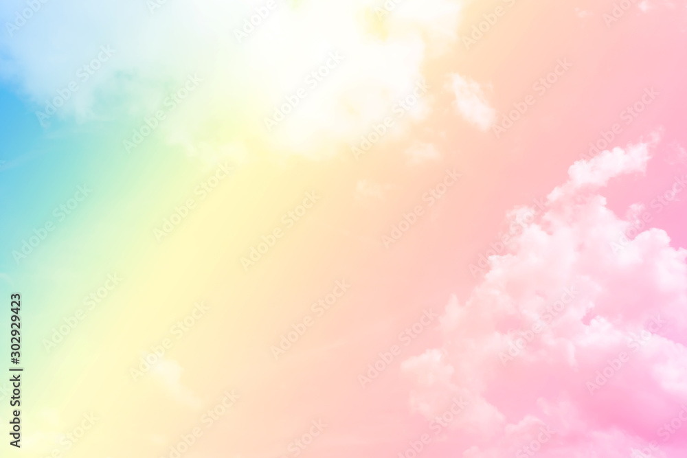 Aufkleber soft cloud sky subtle background pastel gradient color for sky cloud nature abstract background .