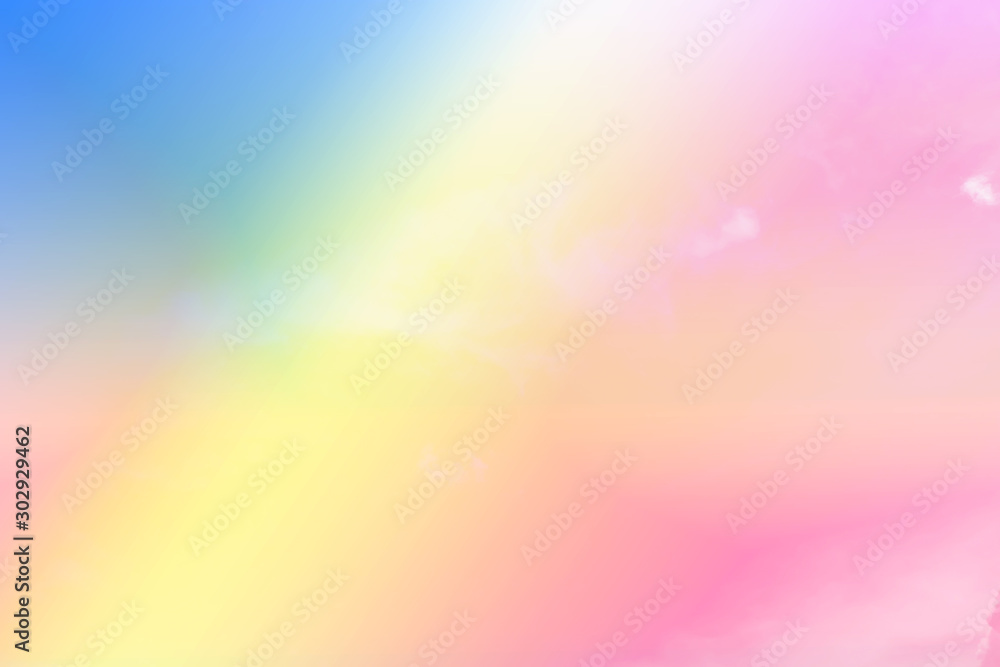 Aufkleber soft cloud sky subtle background pastel gradient color for sky cloud nature abstract background .