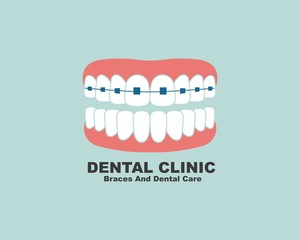 dental clinic icon logo vector illustration design