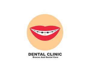 dental clinic icon logo vector illustration design