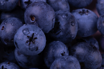 Fresh bilberries close-up background.