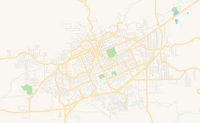 Printable street map of Erechim, Brazil