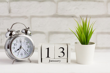 January 13, thirteenth of January, calendar date, festive event or birthday