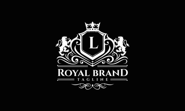 Lion Crest Logo - Royal Lion Brand Vector
