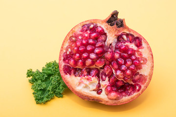 pomegranate fruit isolated on background