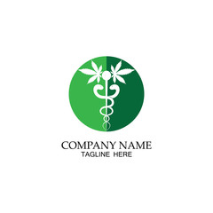 Medical marijuana,cannabis medical symbol icon illustration
