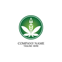 Obraz premium Medical marijuana,cannabis medical symbol icon illustration