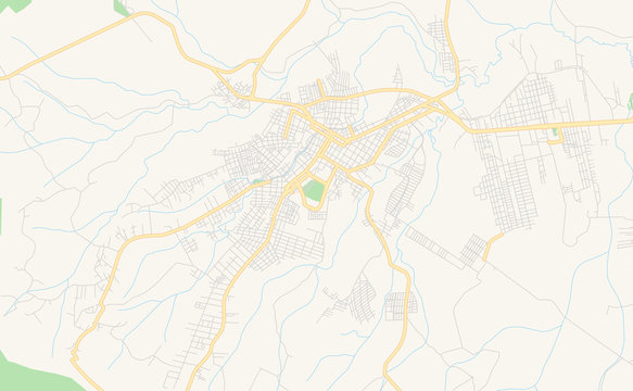 Printable street map of Crato, Brazil