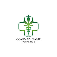 Medical marijuana,cannabis medical symbol icon illustration