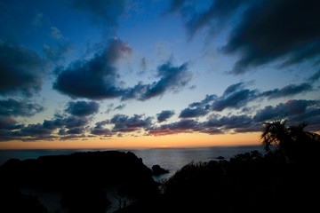 南伊豆町　あいあい岬の夕陽　