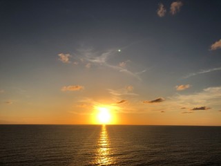 sunset over the sea