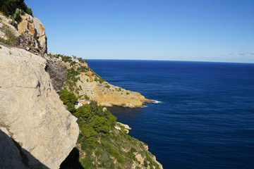 Fototapeta na wymiar Beautiful landscapes of Javea in Spain - viewpoints, cliffs and nature