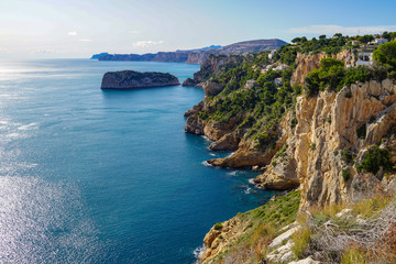 Beautiful landscapes of Javea in Spain - viewpoints, cliffs and nature