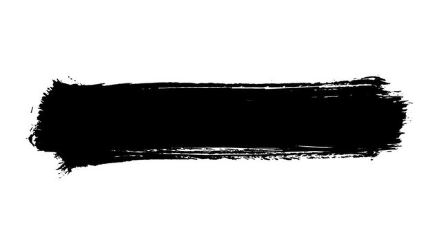 Grunge brush stroke. Abstract hand - painted element. Underline and border design. Seamless looping background. 4K	