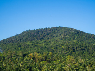 Fototapeta na wymiar hills in the jungle with clouds in Thailand 