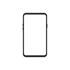 Smartphone device isolated on white background