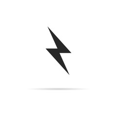 Flash icon with shadow simple design