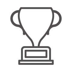 Trophy  Vector illustration. Quality design element Line Icon.