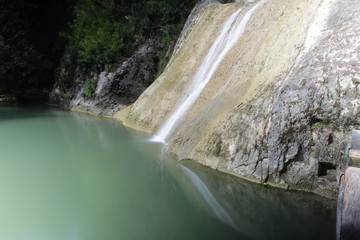 Naklejka premium particular waterfall by Molinetto della Croda