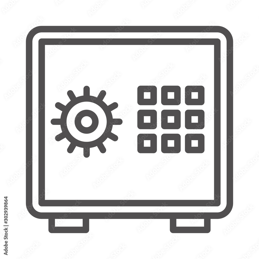 Poster locker vector illustration. quality design element line icon.