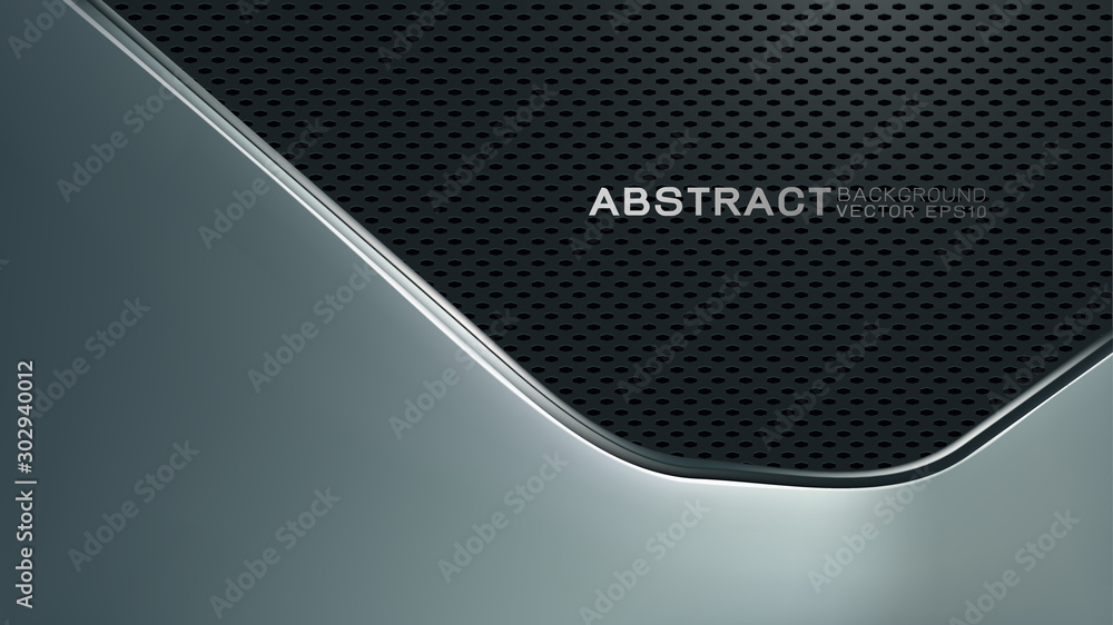 Aufkleber vector design trendy and technology concept. frame border dimension by shiny metallic and copy space
