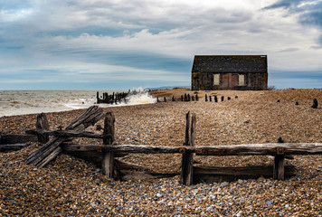 Mary Stanford lifeboat house, Rye Harbour, Sussex, England