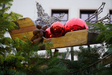 Christmas market in Bavaria is always nice with glass balls and Christmas trees