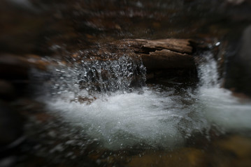 Lensbaby lens blur nature mountain and river wilderness photographs. Nature images with special effects blurs, 
