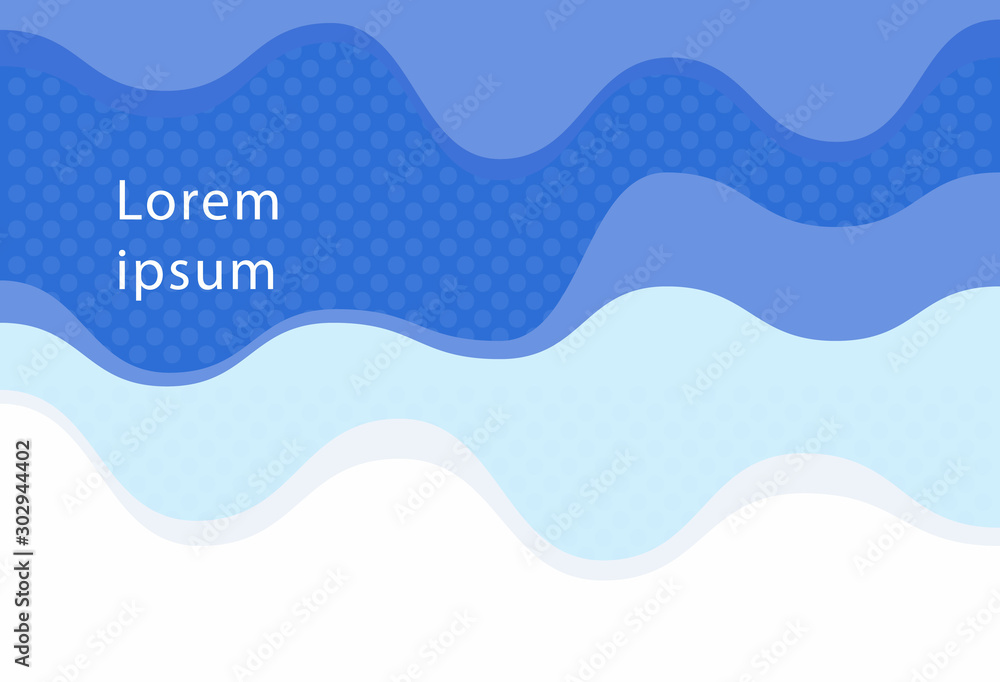 Fototapete abstract background with waves and clouds.blue wave background with copy space.abstract curve shape 