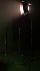 Professional movie light on tripod