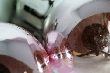 christmas balls on white background