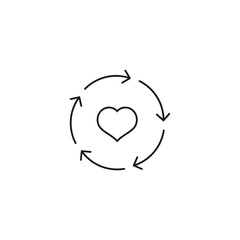 valentines day, heart and love - minimal line web icon. simple vector illustration. concept for infographic, website or app.