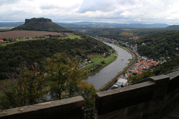 Ein Wehrturm auf der Festung Königsstein