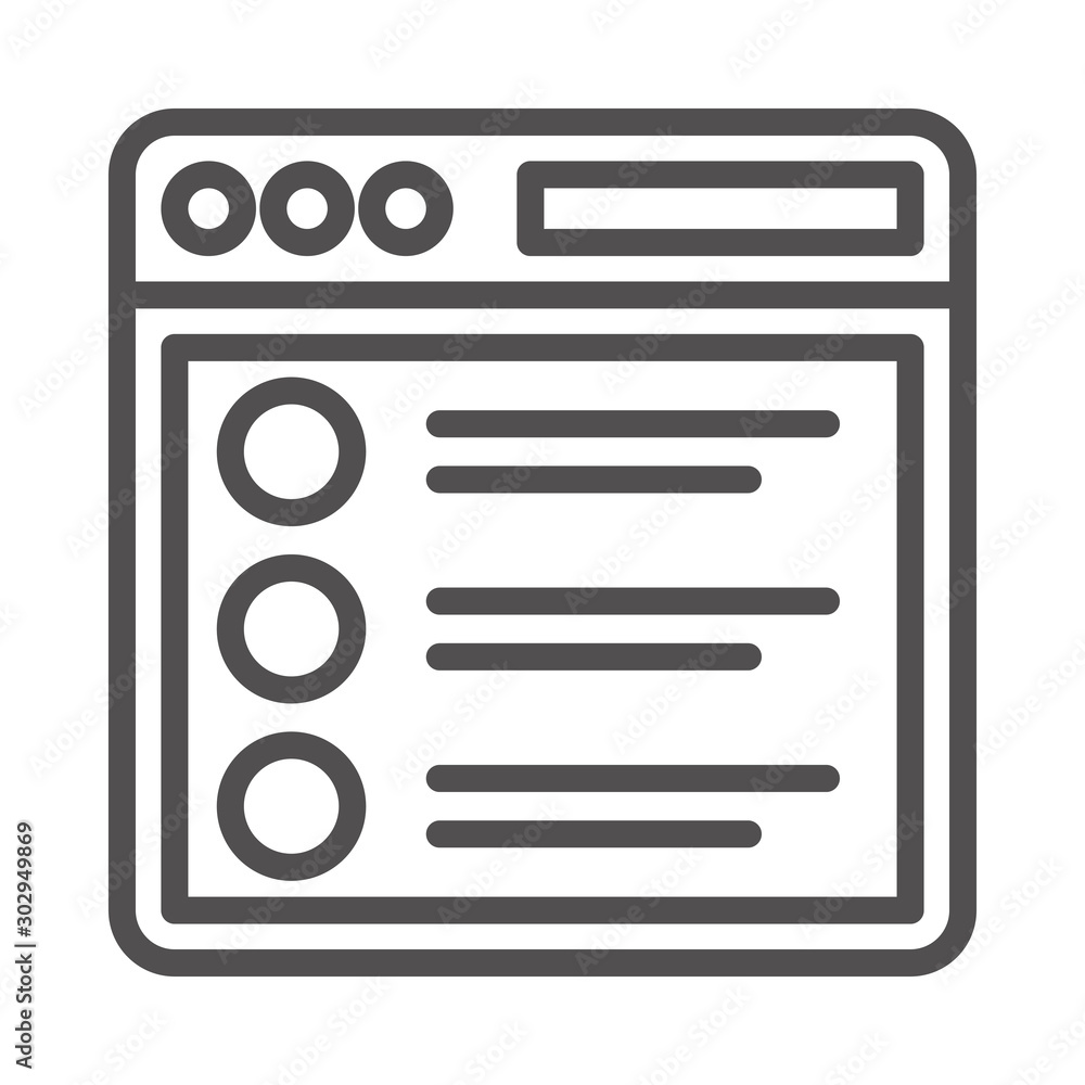 Poster website vector illustration. quality design element line icon.