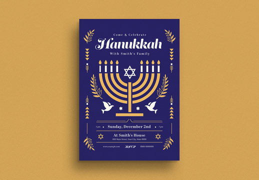 Hanukkah Event Flyer Layout