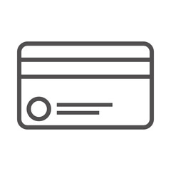 Visa Card  Vector illustration. Quality design element Line Icon.