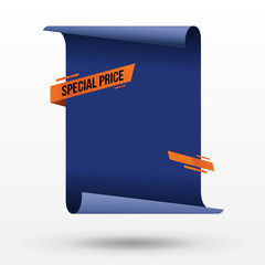 Blue Paper Vector for Business or Social Media Template