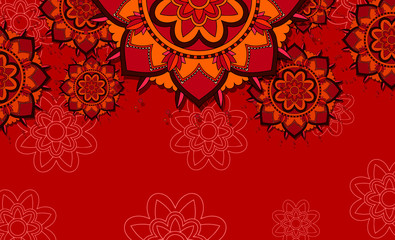 Background template with mandala designs