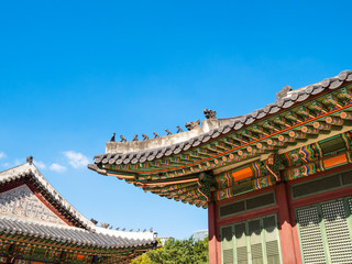 roofs of two buildings in Deoksugung in Seoul