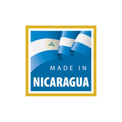 Nicaragua flag, vector illustration on a white background