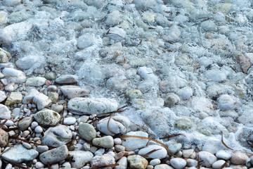 shore with stones
