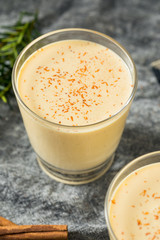 Homemade Eggnog in a Glass
