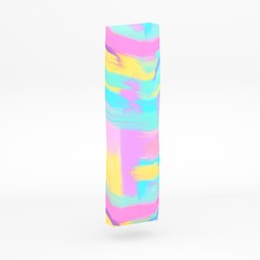 3d Hebrew brush artistic abstract type. 3d rendering. 3d illustration.