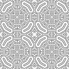 Thin line striped square seamless pattern. Linear geometric background. Wrapping paper. Vector illustration.       