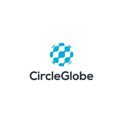 Circle globe logo design concept