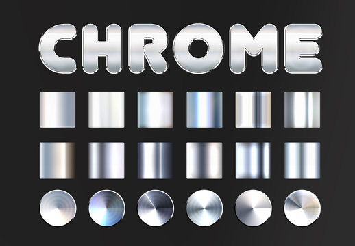 Gradient Chrome Text Effect