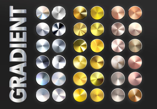 gold, silver and bronze gradient bundle
