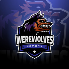 Werewolves head logo esport